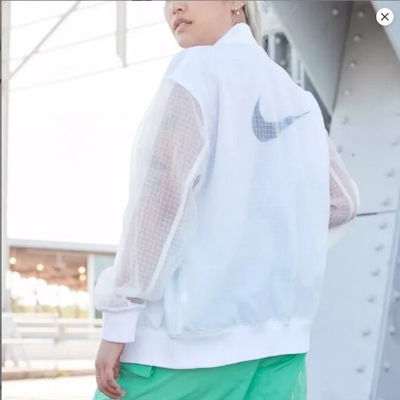 Nike Essentials Bomber Jacket - Small Women's - White - Picture 1 of 16